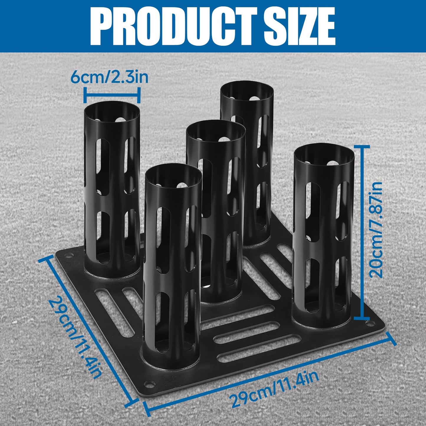 Barbell Holder Floor Stand VerticalBarbell Holder Floor Stand Vertical, 2-inch Barbell, Dumbbell Holder, Weight Training Equipment Organizer，Curl Bars, Hex Bars, Trap Bars, Triceps bars, Holds 5 Bars