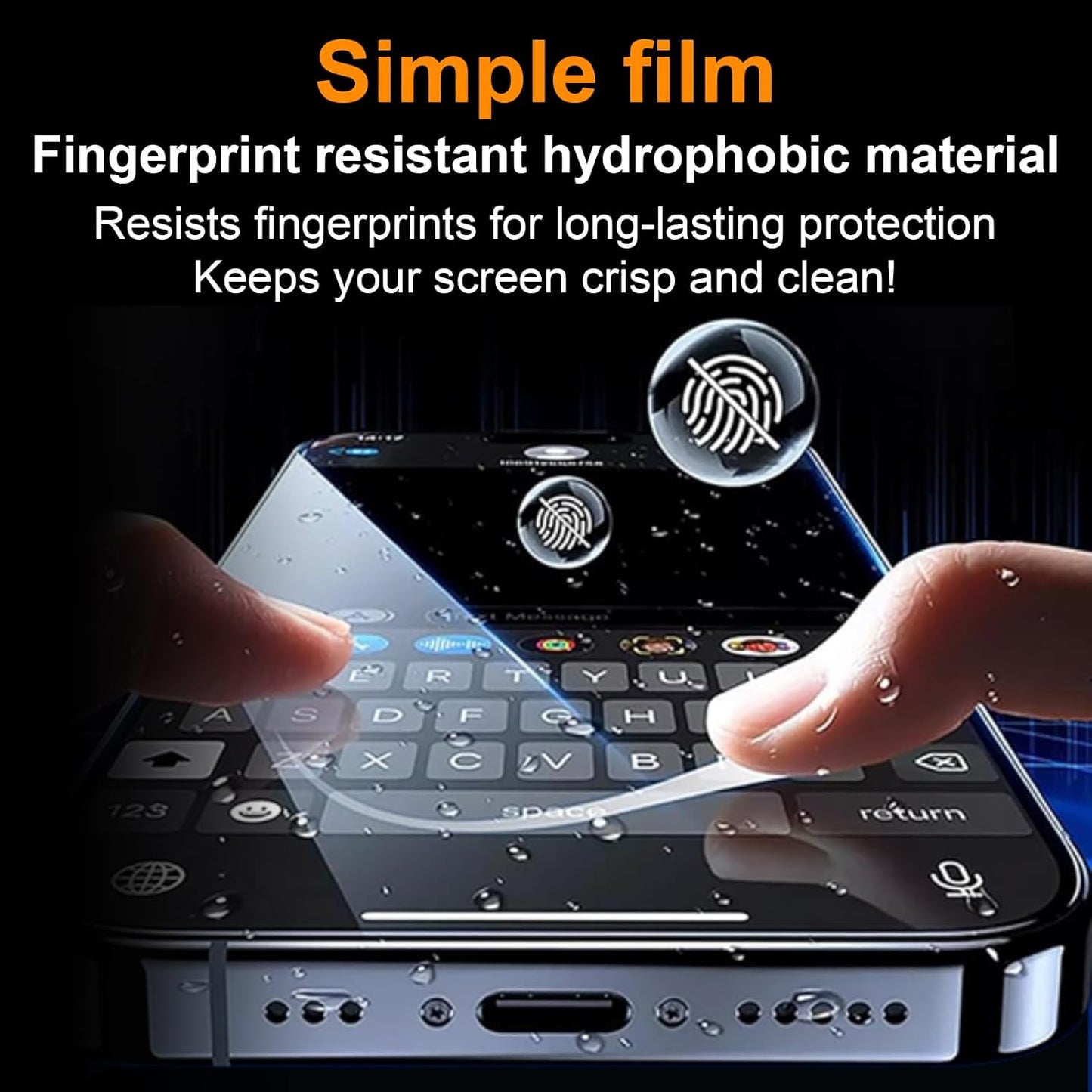 16 6.3inch 2 Pack OneFish for iPhone Pro Tempered Glass Screen Protector Auto Dust-Elimination Easy Installation