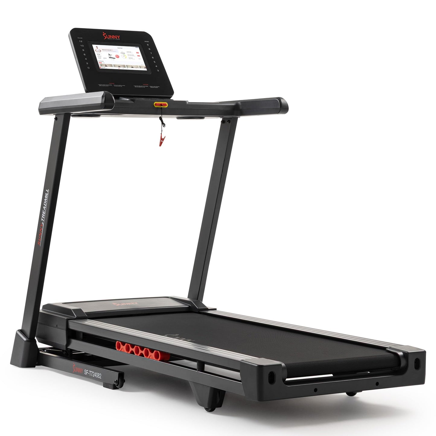 Sunny Health & Fitness Ultra T10 Wi-Fi Smart Treadmill with 10" Touchscreen, 12% Auto Incline, 20" Wide Running Deck with Free SunnyFit App – SF-T724082