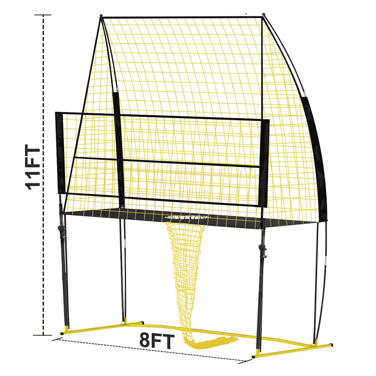 foootcu Volleyball Training Net Equipment System，Volleyball Practice Net of Adjustable Height, Good Stability, Easy Assembly & Storage, Indoor and Outdoor Use