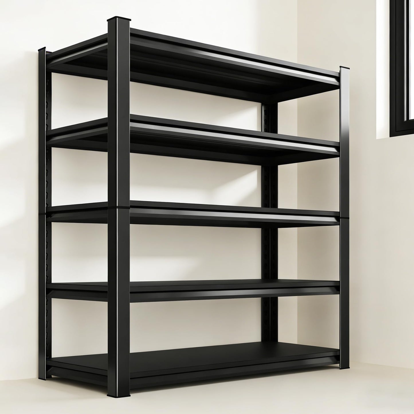 TXTDPL 2000lbs Heavy Duty Garage Shelving, 5-Tier Adjustable Storage Shelves, 72" H x59 W x 19.6" D, Utility Metal shelvingfor Warehouse, Basement, Garage