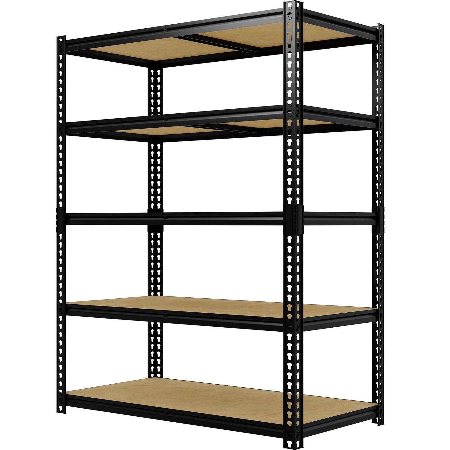 EliteEdge 5-Tier Garage Storage Shelves for Kitchen Pantry Basement Bathroom Laundry Heavy Duty Metal Adjustable Shelving Unit Storage Shelving, 2500 LBS Capacity, 48" l x 24" w x 72" h