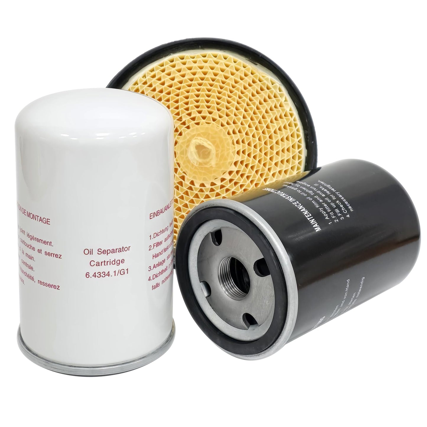 Filter Kit 6.4334.1 Oil Separator 6.3461.0 Oil Filter 6.4212.0 Air Filter Compatible with KAESER SX3/4/6/8 Screw Air Compressor Replacement Parts