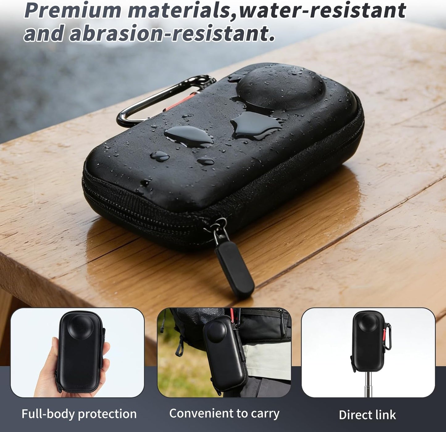 Vasgather 360 X4 Camera Protective Kit for insta Air Accessories Include-Screen Protector/Lens Guard/Silicone