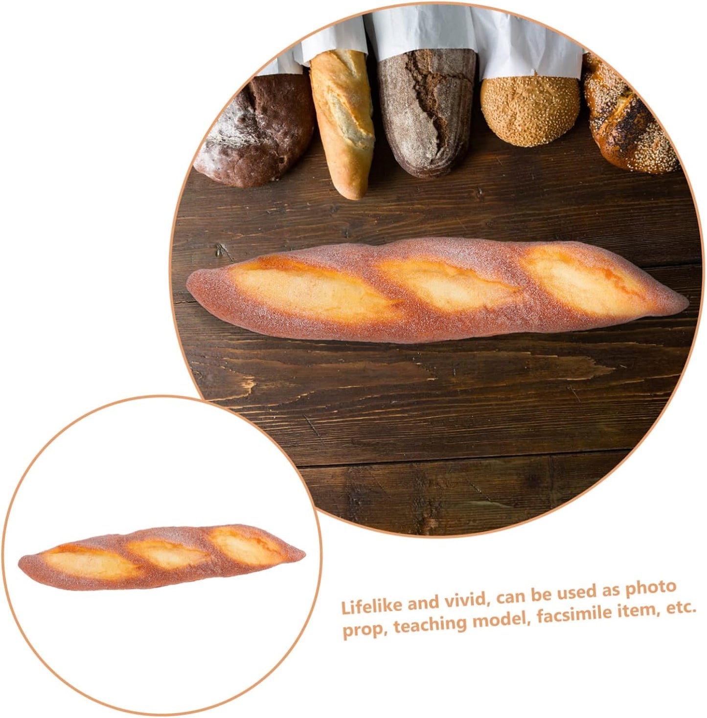 SUPVOX Artificial Bread Model Decor for Bakery Display Chic Faux Baguette Ornament Realistic Food Prop for Home