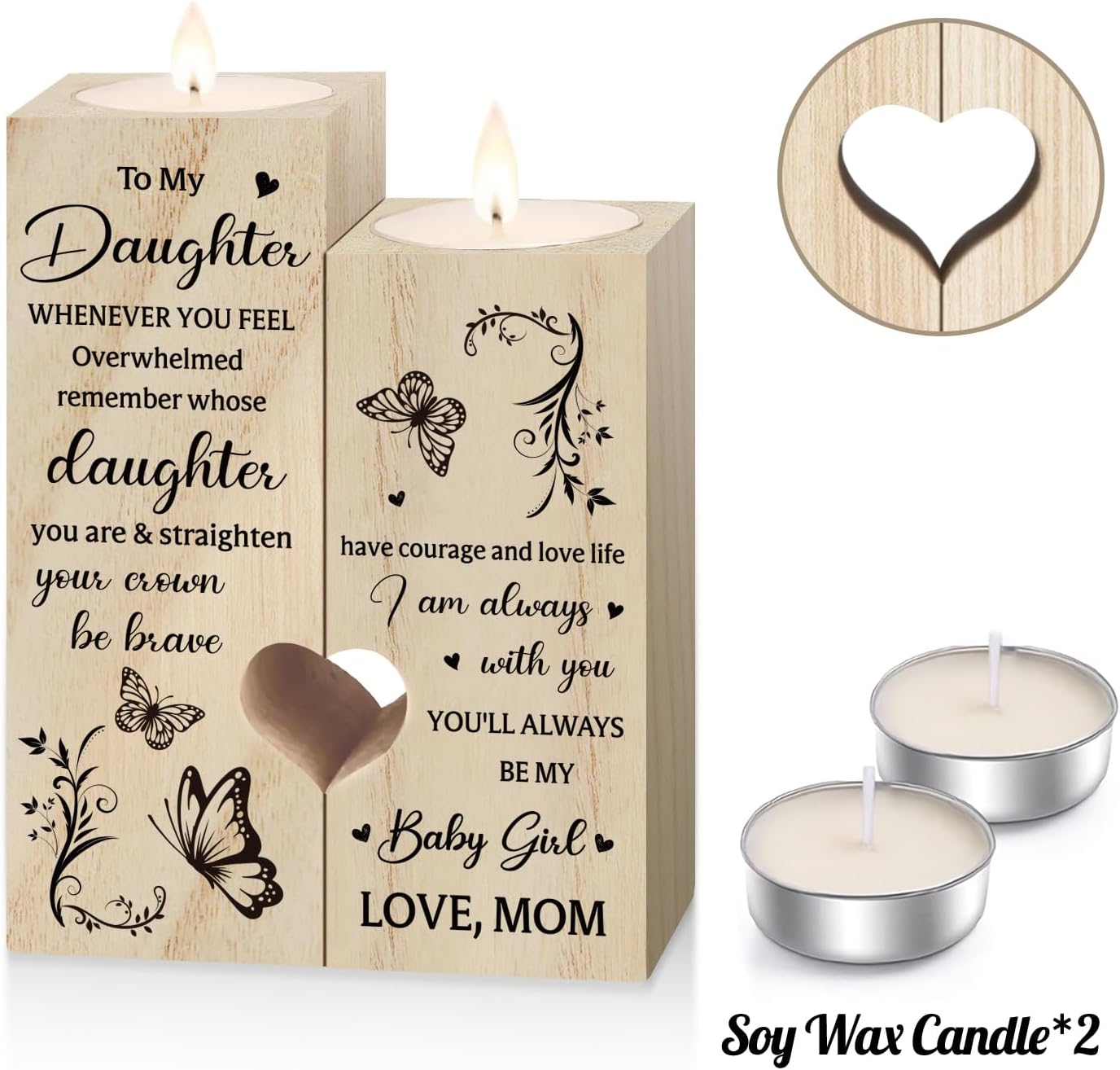 SteadStyle Candle Holders - Heartfelt Gifts for Daughters | Perfect for Mother's Day, Birthdays, & Graduations