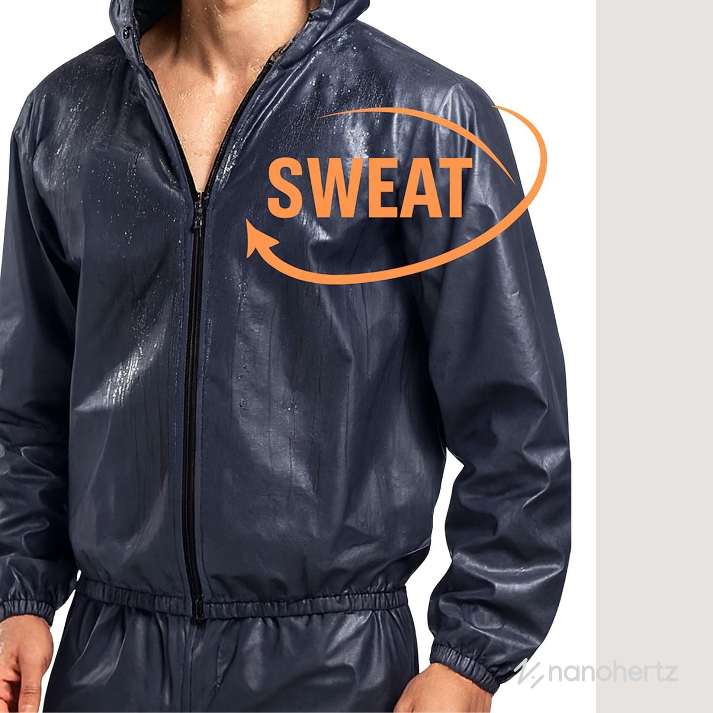 Sauna Sweat Suit Jacket Pants Hoodie Shirt Top Shapewear Trainer Workout Body Shaper Sweatsuit Boxing Workout Exercise MMA Weight Loss EVA Men Women
