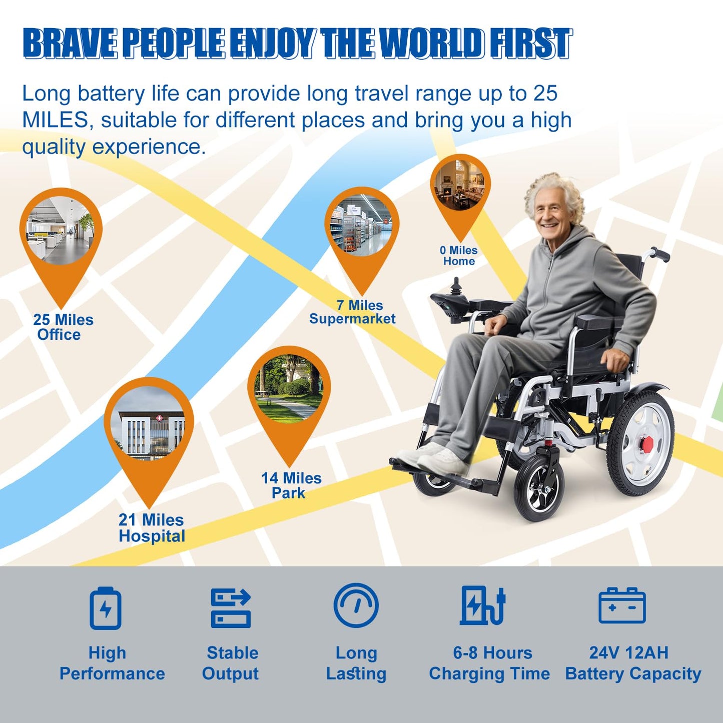 Electric Wheelchairs for Adults Lightweight Foldable Motorized Wheelchair for Seniors Support 330lb,500W Motor All-Terrain Power Wheelchair,Compact Size Travel Wheelchair Airline Approved
