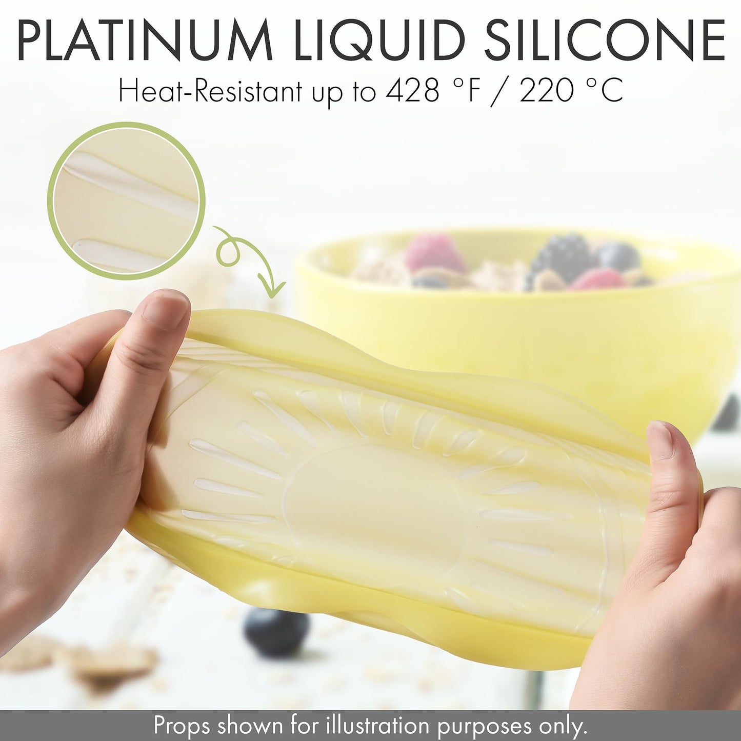 Reusable Silicone Stretchable Lids – 6‐Piece Multicolor Food Covers for Bowls, Cups & Containers – Airtight, Leak‑Proof, BPA‑Free, Microwave/Dishwasher/Freezer Safe – Green Hearth