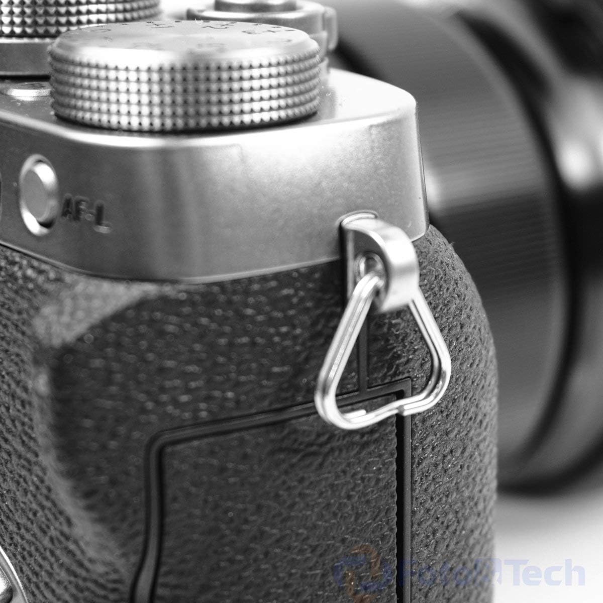 4 Foto&Tech Pieces Lug Ring Camera Strap, Triangle Split Ring Hook, Compatible with Fujifilm Lecia Nikon Canon Sony