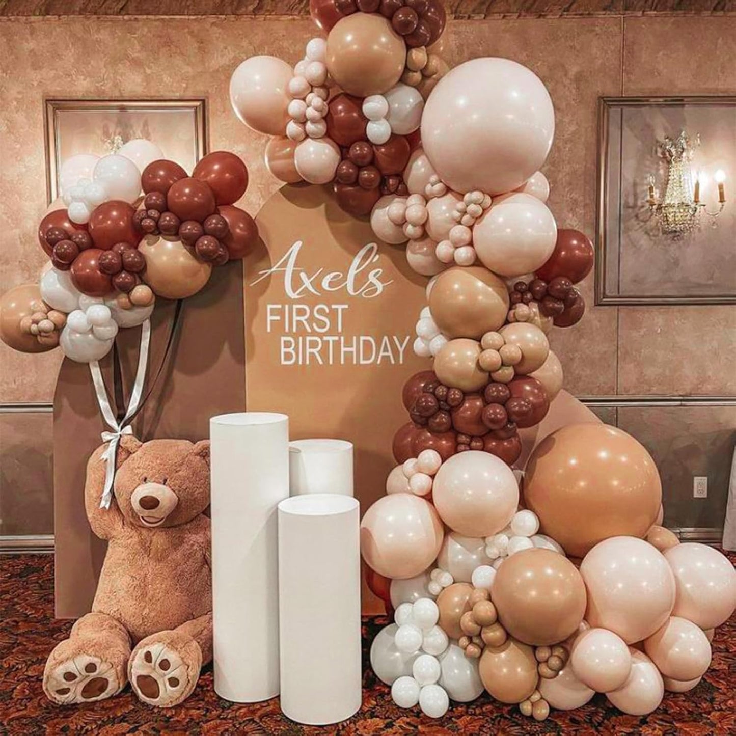 PartyWoo Dark Brown Balloon Arch Kit - 127pcs in Various Sizes for Birthday & Baby Shower Decor