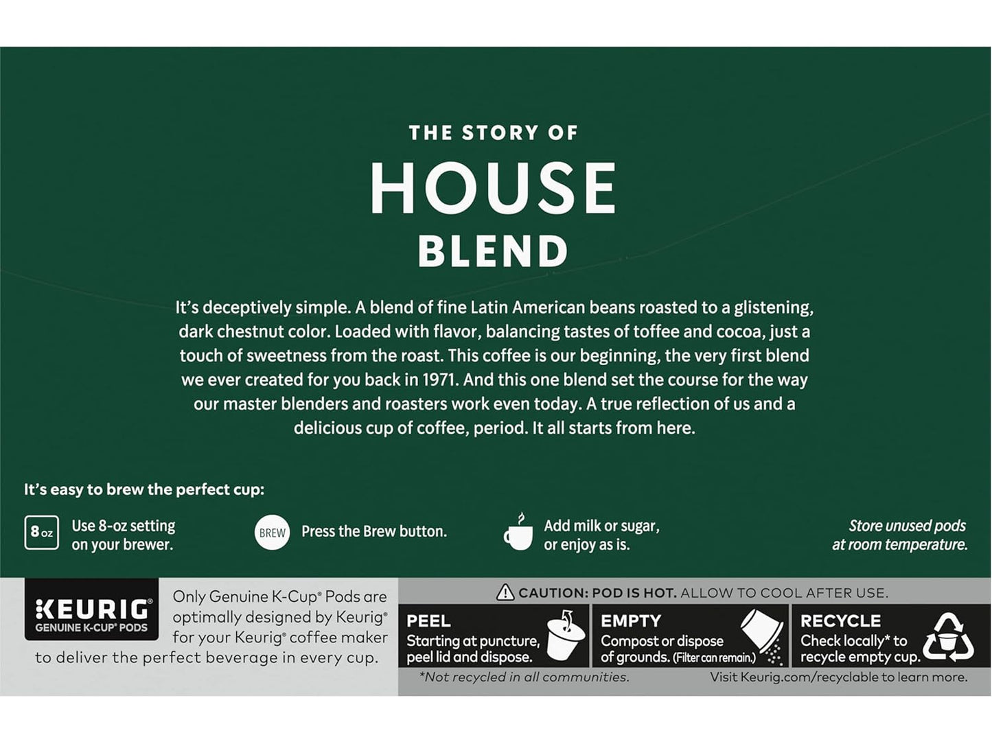 Starbucks House Blend K-Cup Pods - Rich Flavor for Keurig Brewers | 160 Count