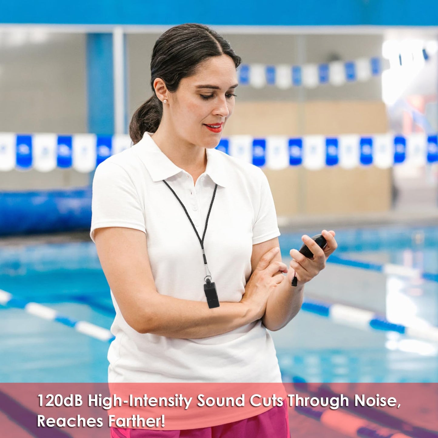 smrtcol Whistles 10 Pack Sports Whistles with Lanyard Loud Crisp Sound Pealess Whistles for Referees Coaches and Lifeguards