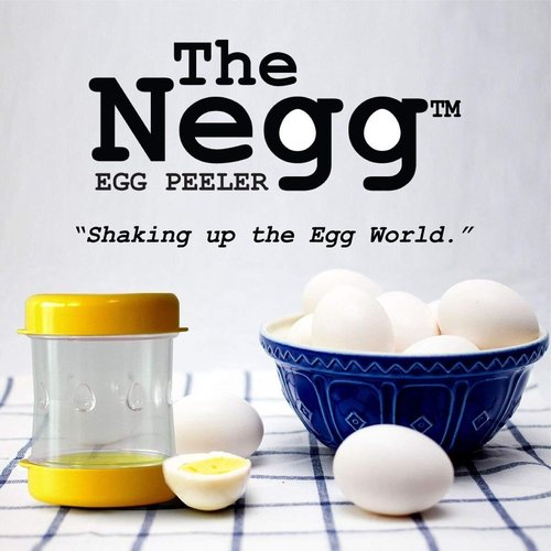 Negg Boiled Egg Peeler - Effortless Shell Removal | Sleek Black Design