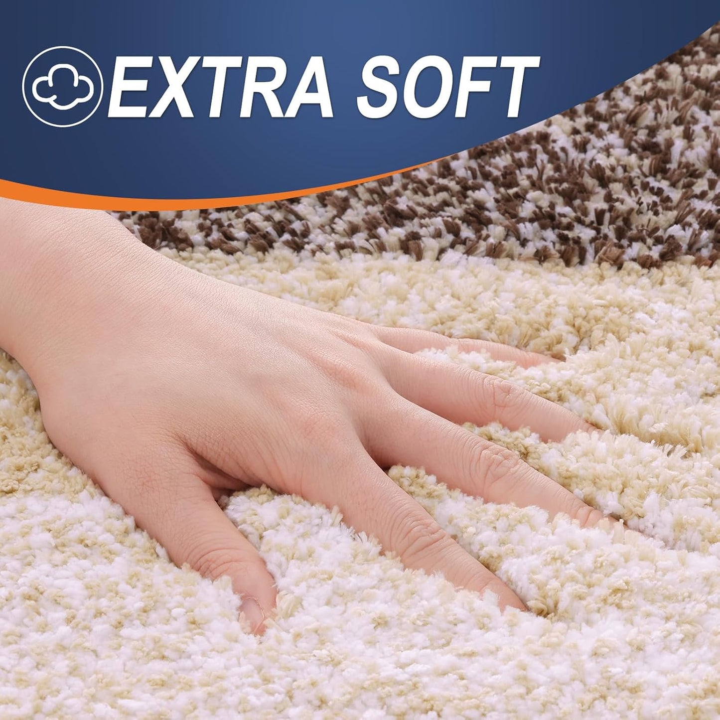 OLANLY Bathroom Rug Mat - Extra Soft, Absorbent Microfiber | Non-Slip Plush Shaggy Design, 30x20, Brown
