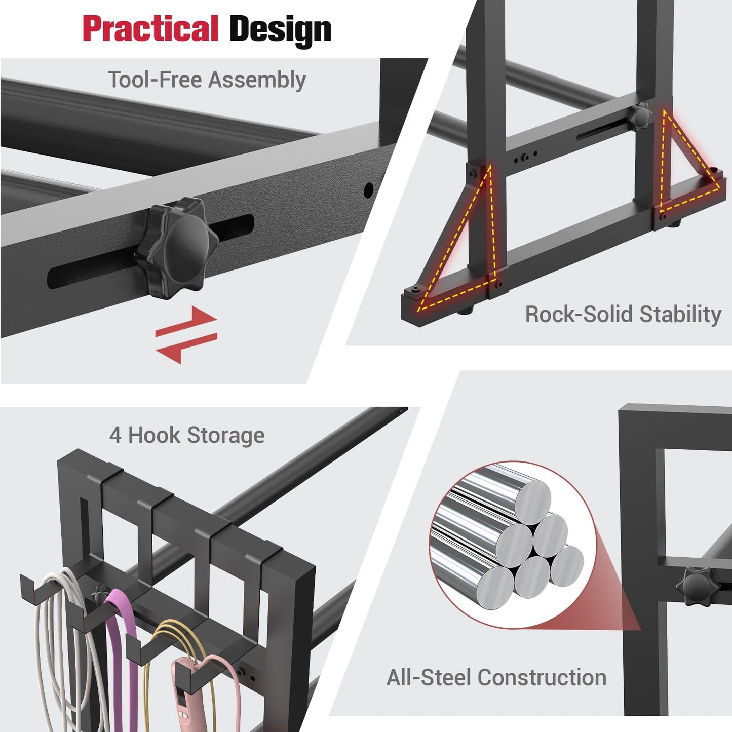 3-Tier Adjustable Dumbbell Rack Stand - Heavy-Duty Carbon Steel Weight Storage Organizer for Home Gym, Easy Assembly, 450 lb Capacity for Dumbbells & Kettlebells(dumbbell rack stand only)