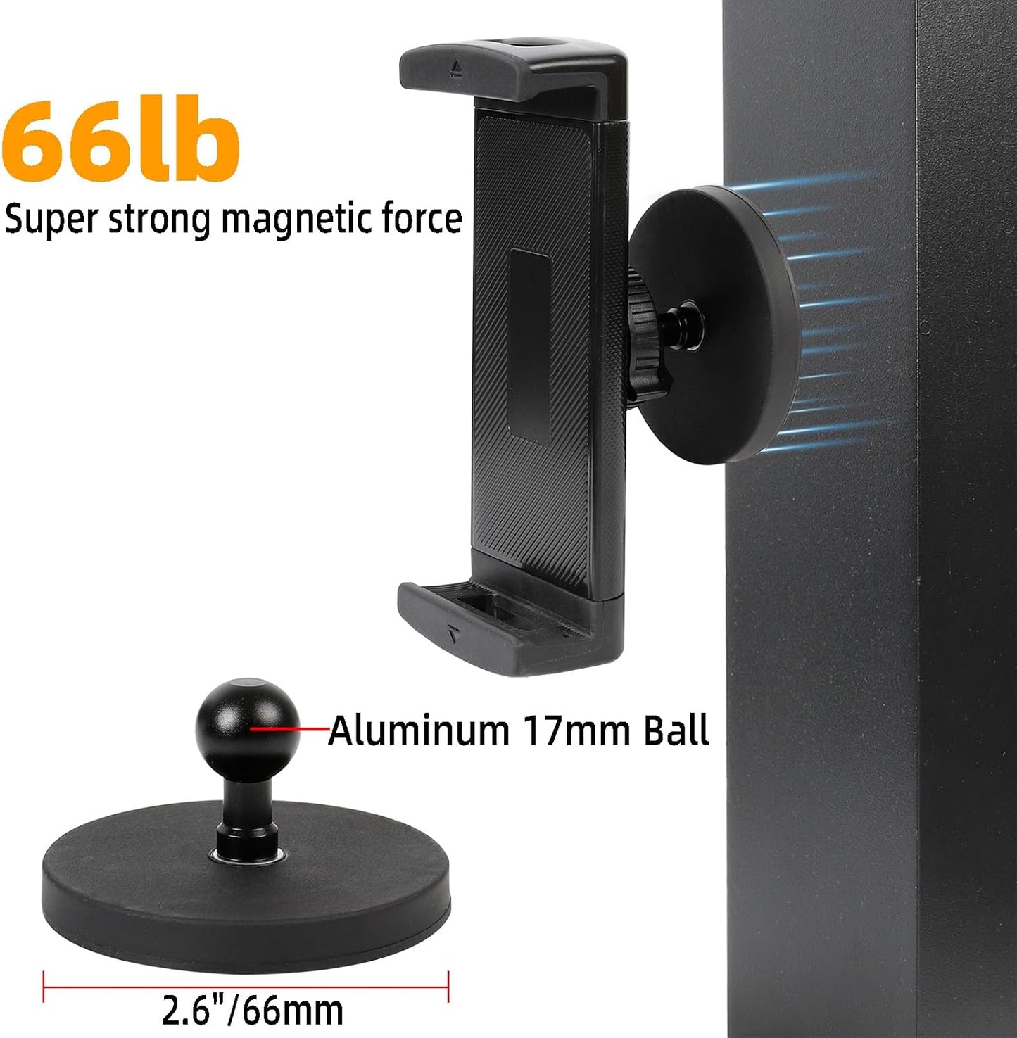 ZUZUXI 360 4.7 13 inch Magnetic Tablet Holder for iPad, Rotation Heavy Duty Magnet Tablet Mount
