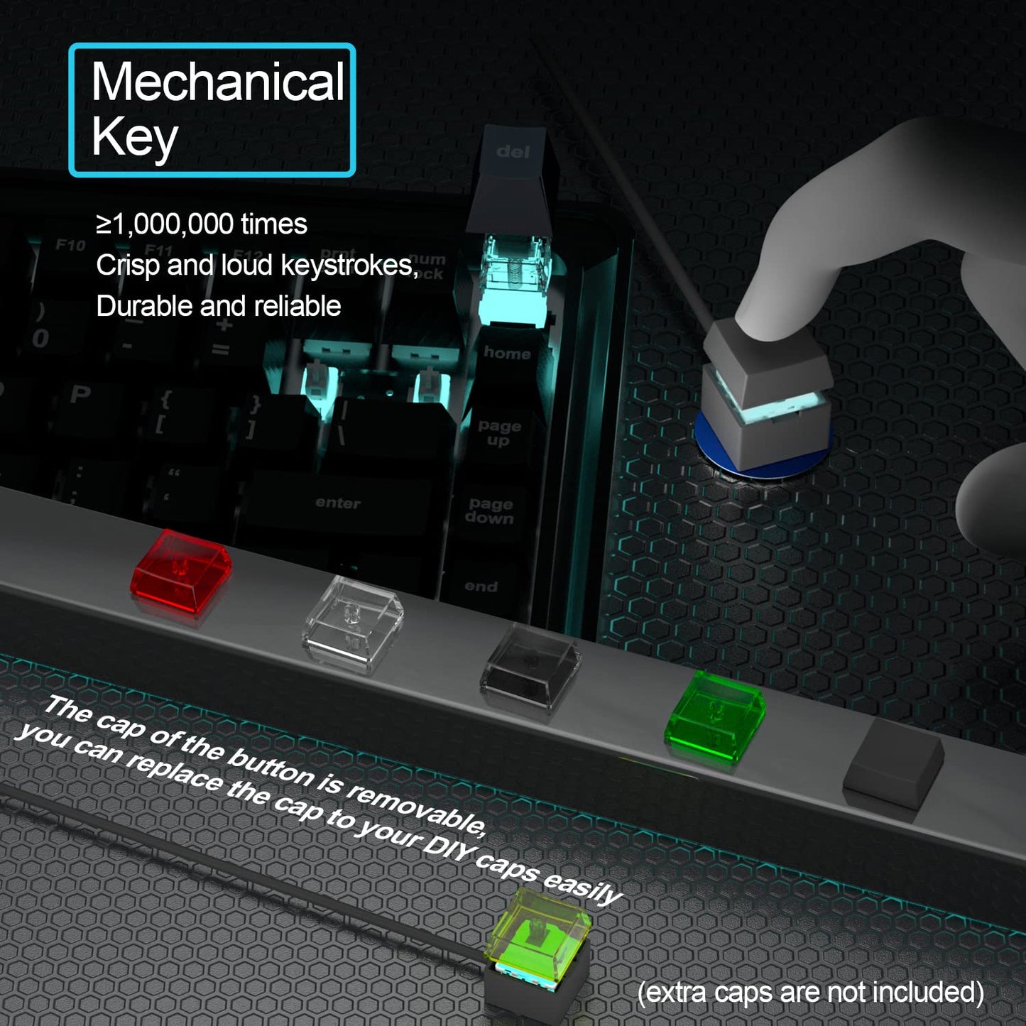 Mechanical Power Switch for Desktop PCs: LED On/Off Button Extension for Motherboard Boot