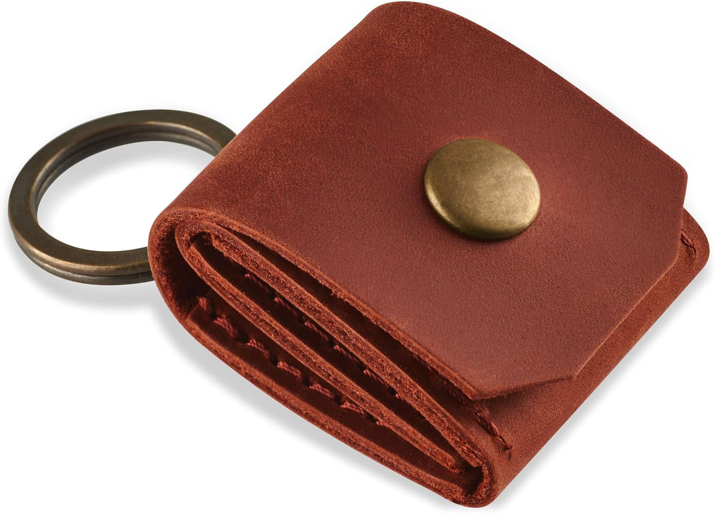 MAKYN Leather SD Card Holder Keychain, SD Card Case Key Fob, Micro SD Card Holder Organizer, SD Card Storage Case
