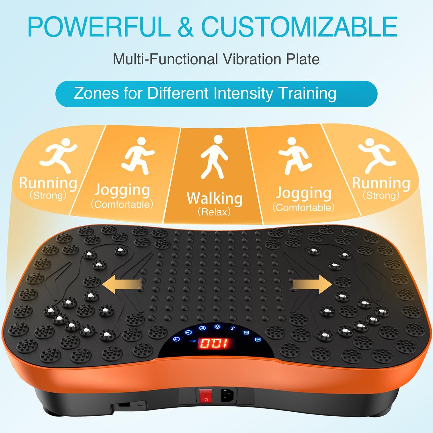 AXV Vibration Plate Fitness Platform Exercise Machine Vibrating Shaking Full Body Shaker Workout Vibrate Stand Shake Board Sport for Weight Loss Fat Burner for Gym Home Office
