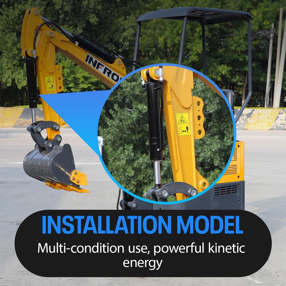 Mini Excavator arm Cylinder, Hydraulic arm Cylinder Replacement Part, Chinese mini Excavator Attachment, Suitable for 1.0-1.2 ton excavators.