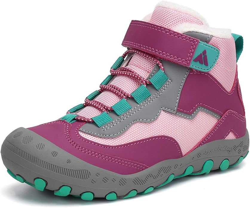 Mishansha Kids Hiking Boots Toddler Girls Boys Hiking Shoes Water-Resistant Anti-Collision Non-Slip Athletic Outdoor Trekking Boots