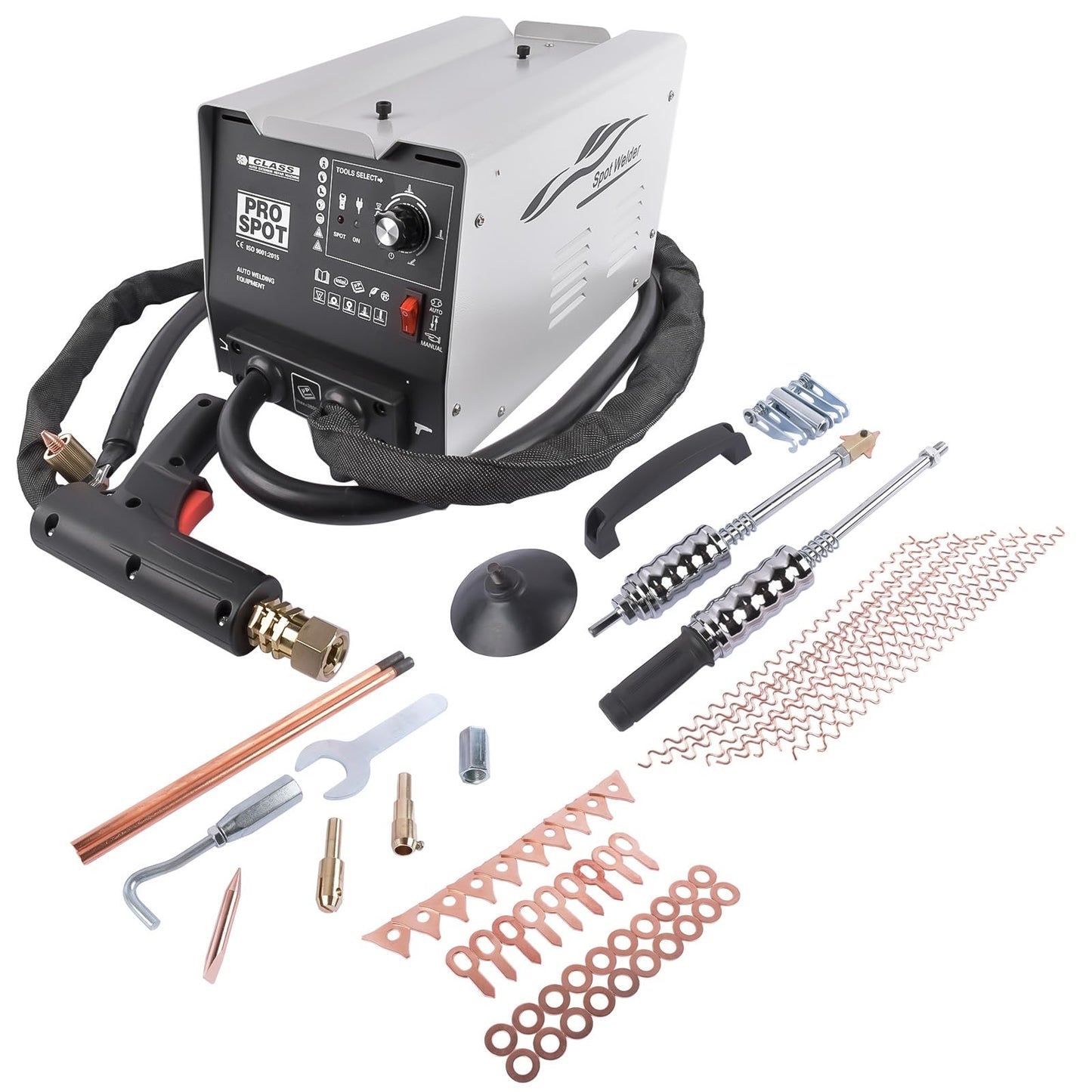 3000W Stud Welder Dent Repair Kit, 110V 3800A Pro Spot Dent Puller Welder, Auto Body Dent Puller Machine with 17 Accessories, 7 Welding Modes, Adjustable Welding Power, Automatic & Manual Welding