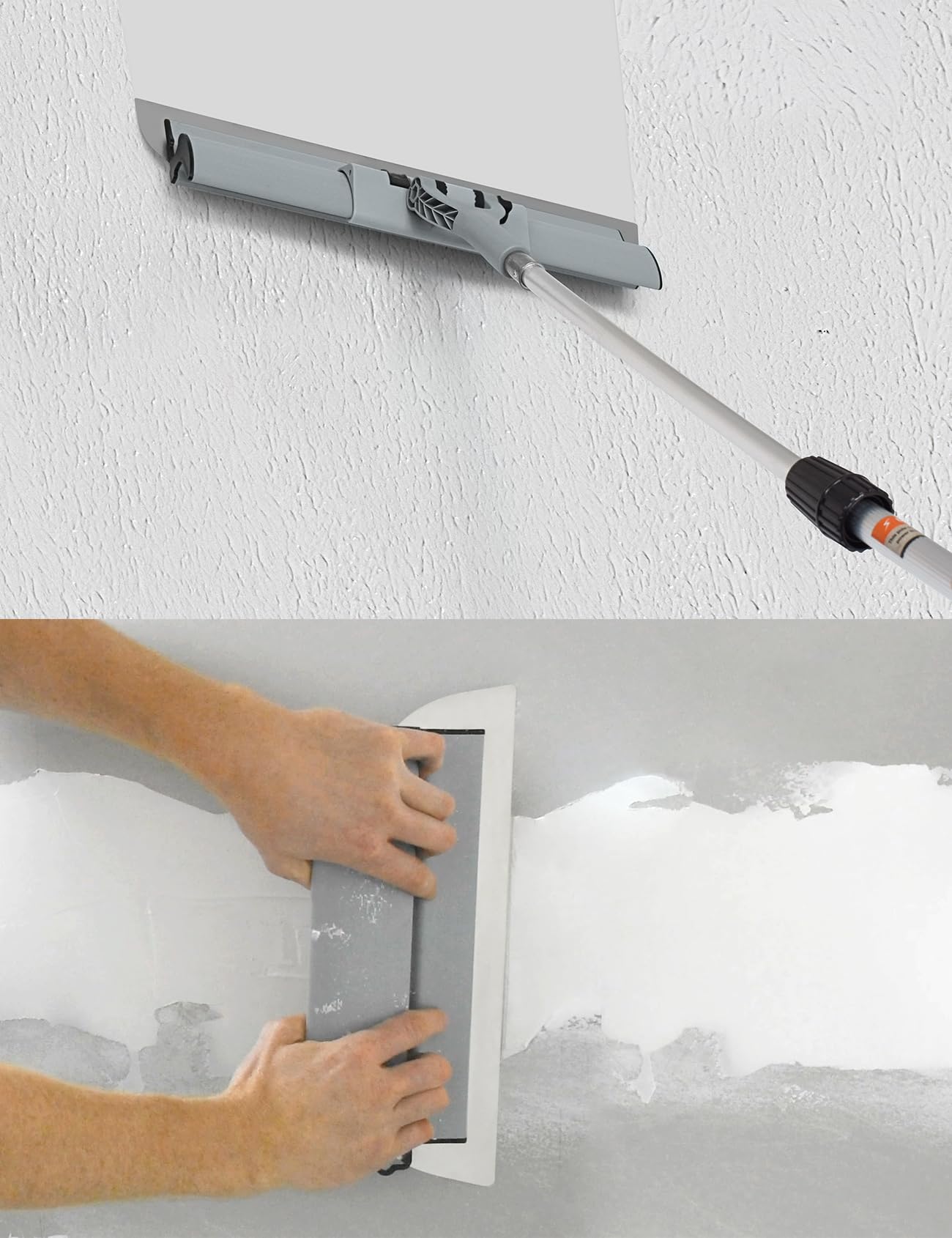 ROLLINGDOG Drywall Skimming Blade Set - Include Extension Pole and Transport Case,13PC Easy Carry Handle and 5 Extra Skimming blades