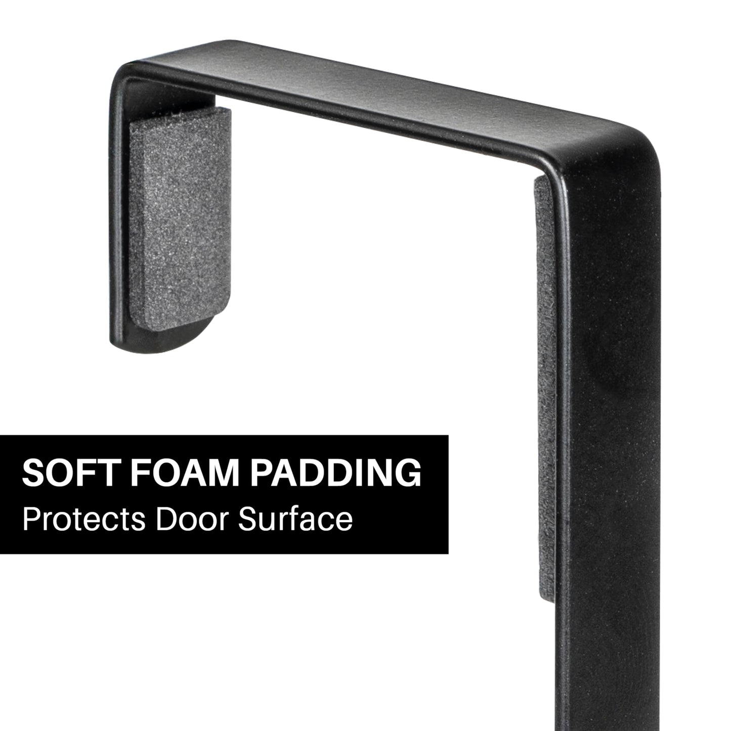 LYNK Professional® Home™ Over the Door Hooks - 46 Hook – Over the Door Coat Rack - Over the Door Hanger - Hanging Towels or Clothes - Bathroom, Bedroom, Laundry Room - Lifetime Ltd. Warranty, Black