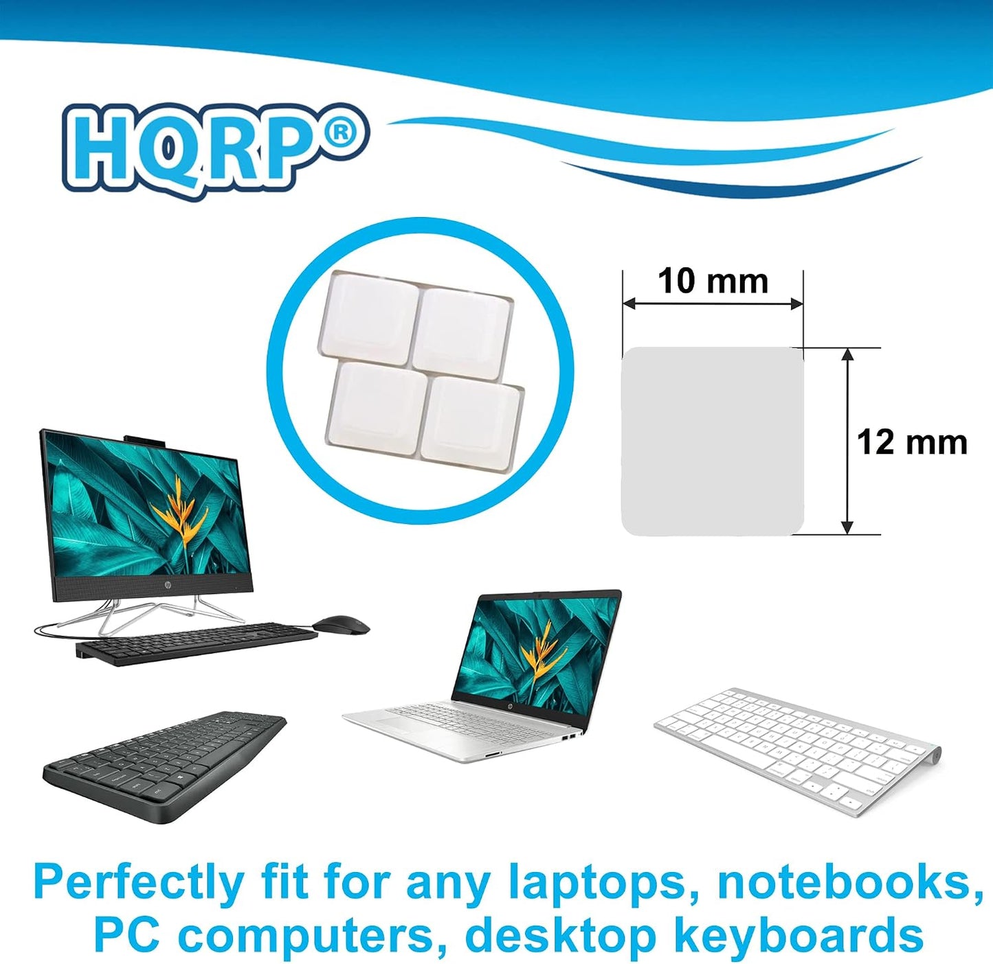 Blank Keyboard Stickers for Education - Non-Transparent White