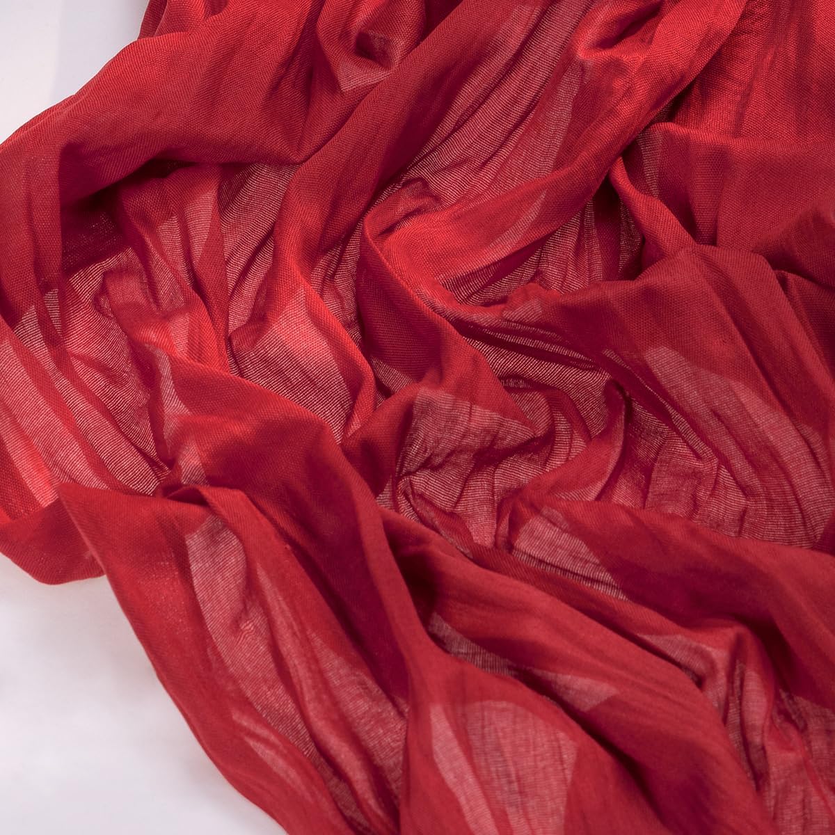 Socomi Red Cheesecloth Table Runner - 120 Inch Boho Rustic Decor for Weddings & Events