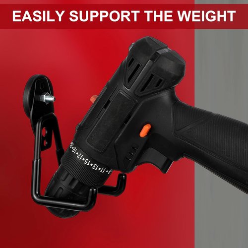 Landhoow Heavy Duty Magnetic Hooks - 6 Pcs Strong Storage Utility Hangers with Anti-Slip Rubber Coating | Black