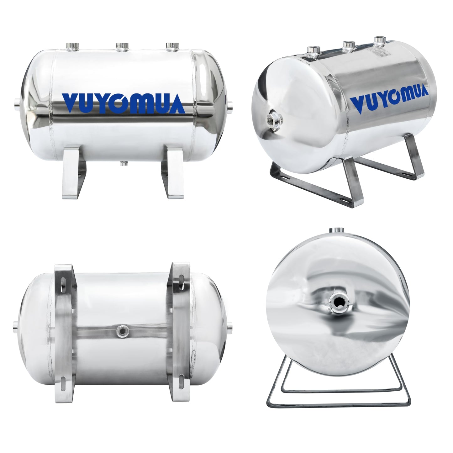 VUYOMUA 7.9Gallon 304 Stainless Steel High Pressure Mini Small Portable Air Tank Air Reservoir Water Storage Tank(30L-SG)