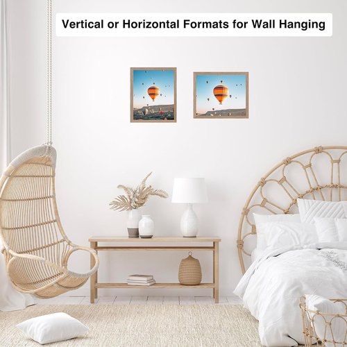 JCJMY 11x12 Rustic Brown Picture Frame - Versatile Wall & Tabletop Display with Shatter-Resistant Plexiglass