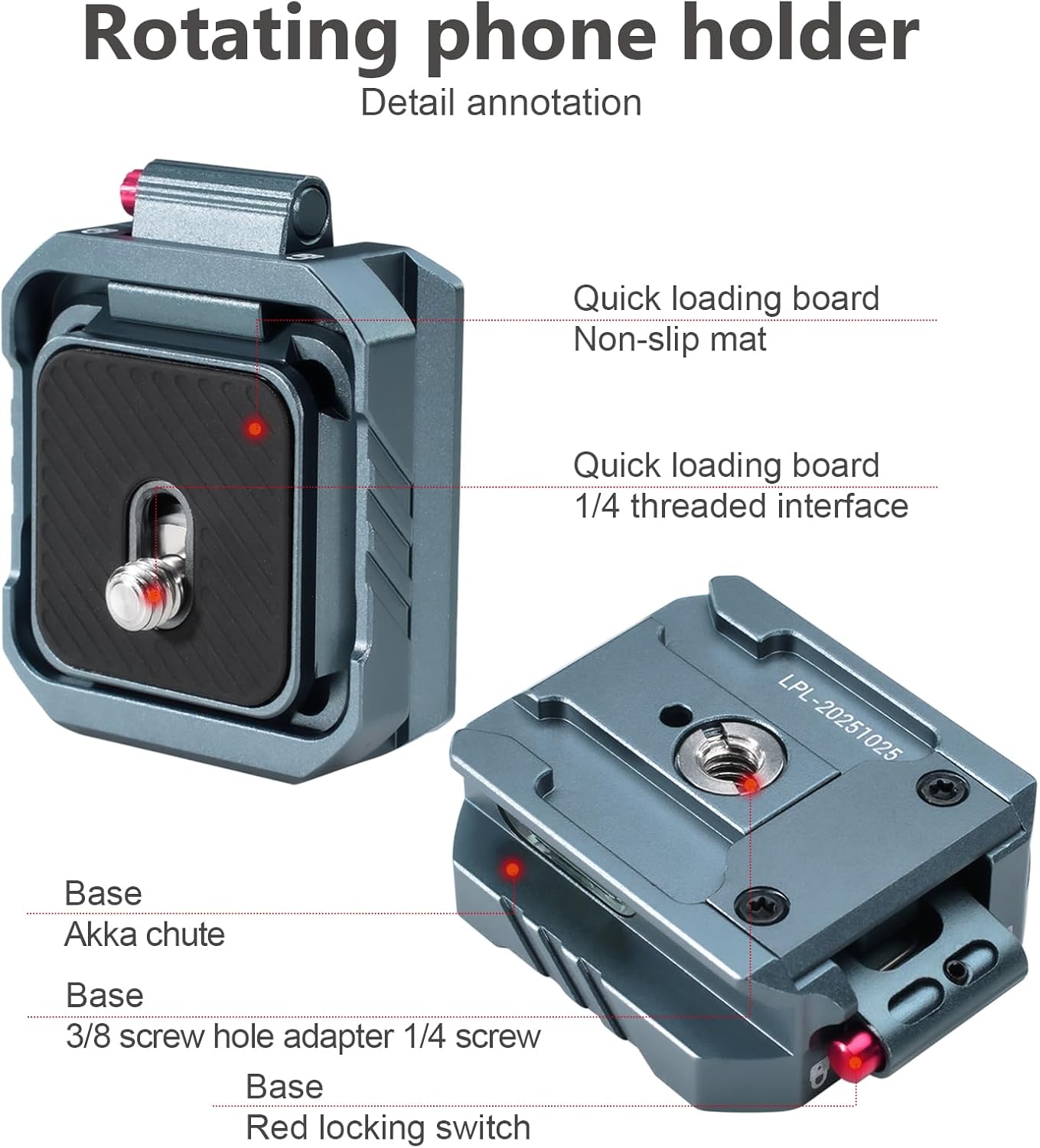 LEAPLIEXT 1/4" 3/8" Professional Camera Quick Release Plate Kit - Metal Arca Swiss Quick Release System with & Screw