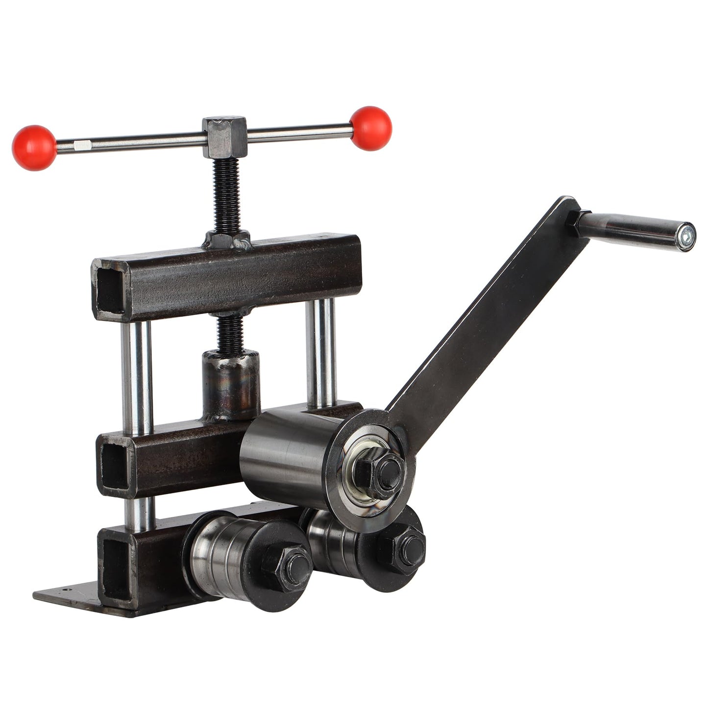LGEGE Professional Ring Roller Bender, Heavy Duty Metal Forming Machine, Steel Plate and Bar Bender Tool, Manual Operation, Up to 5mm Plate and 12mm Bar Capacity