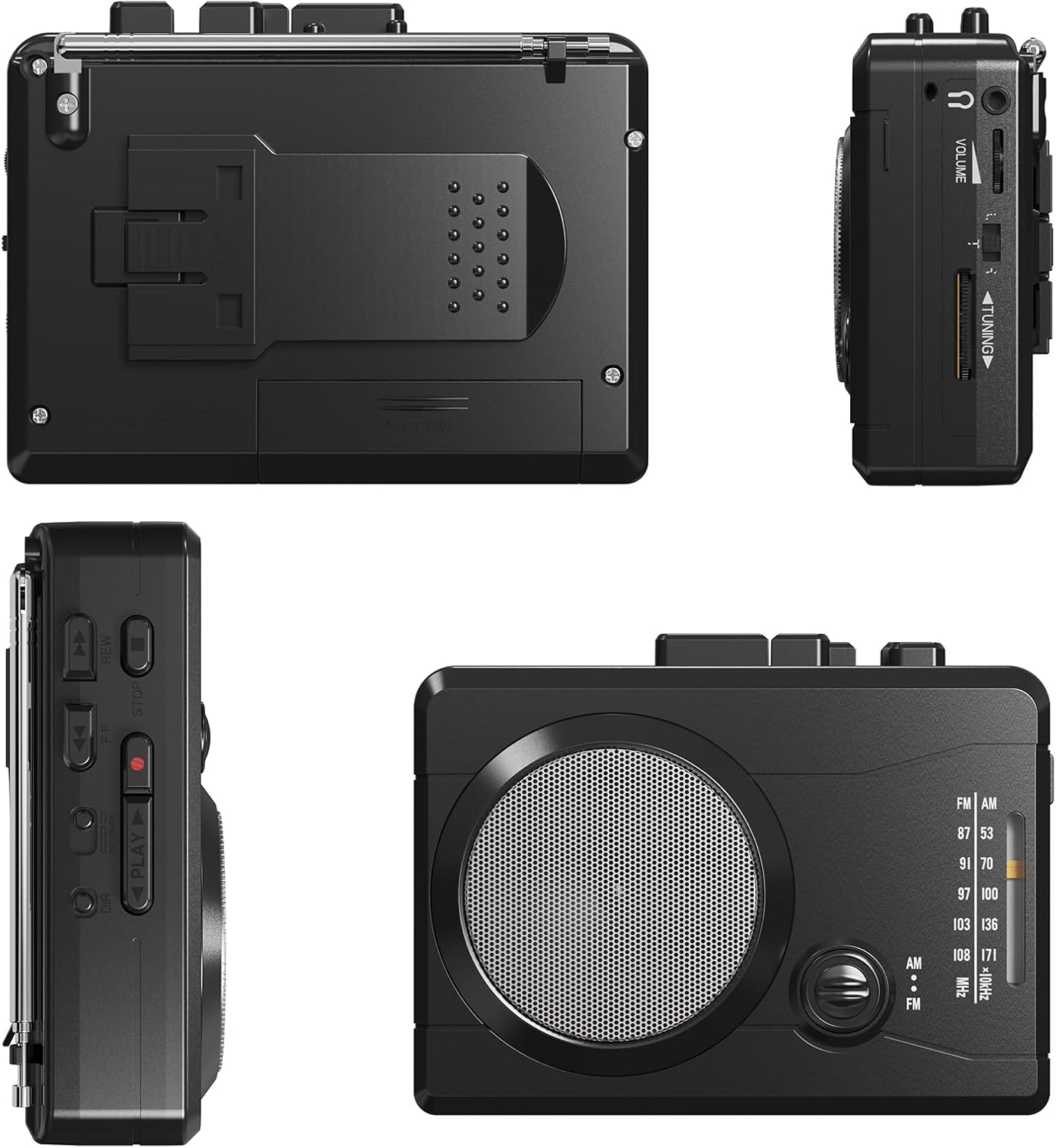 Mersoco Cassette MP3 Player Recorder, Portable Retro Tape Player Audio Recording, AM/FM Radio, Tape to Converter