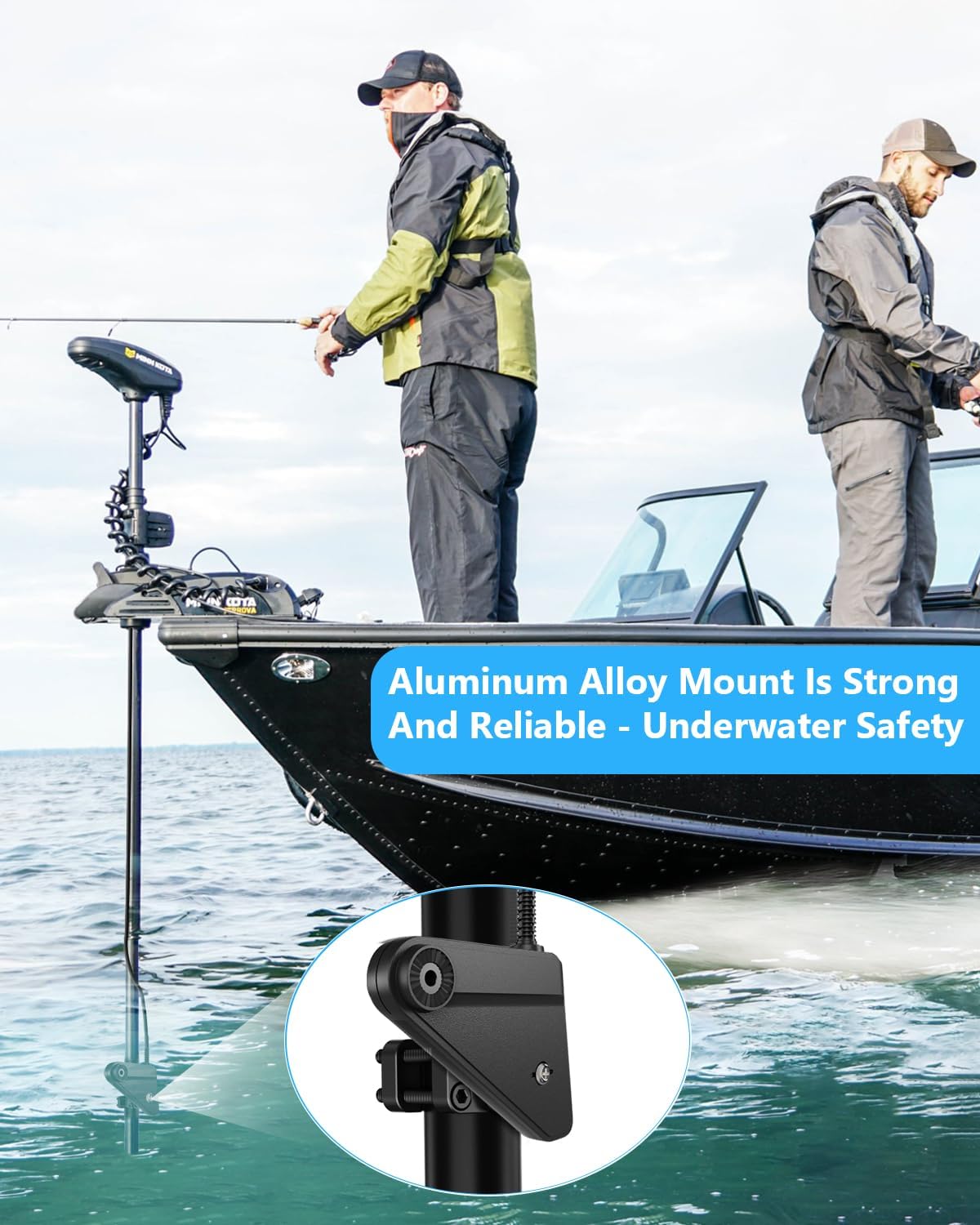 JISHAHS 9 Aluminum Mount for Lowrance Eagle Eye Sensor - Compatible with Various Rod, Easy Installation - Aluminum