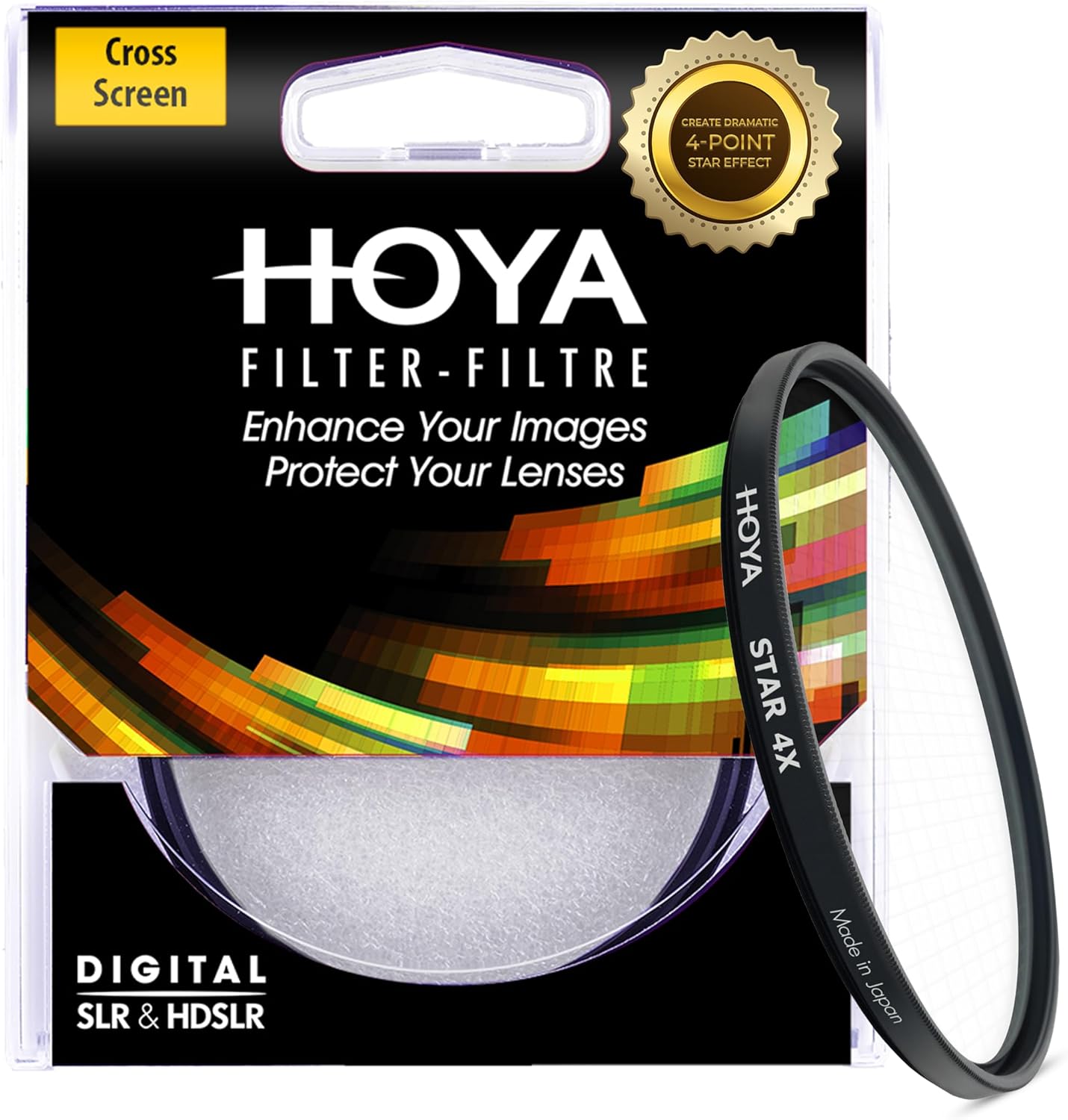 Hoya 49mm 4X 4-Point Star Filter - Creates Stunning Starbursts from Pinpoint lightsources - Multi-Coated Slim Frame