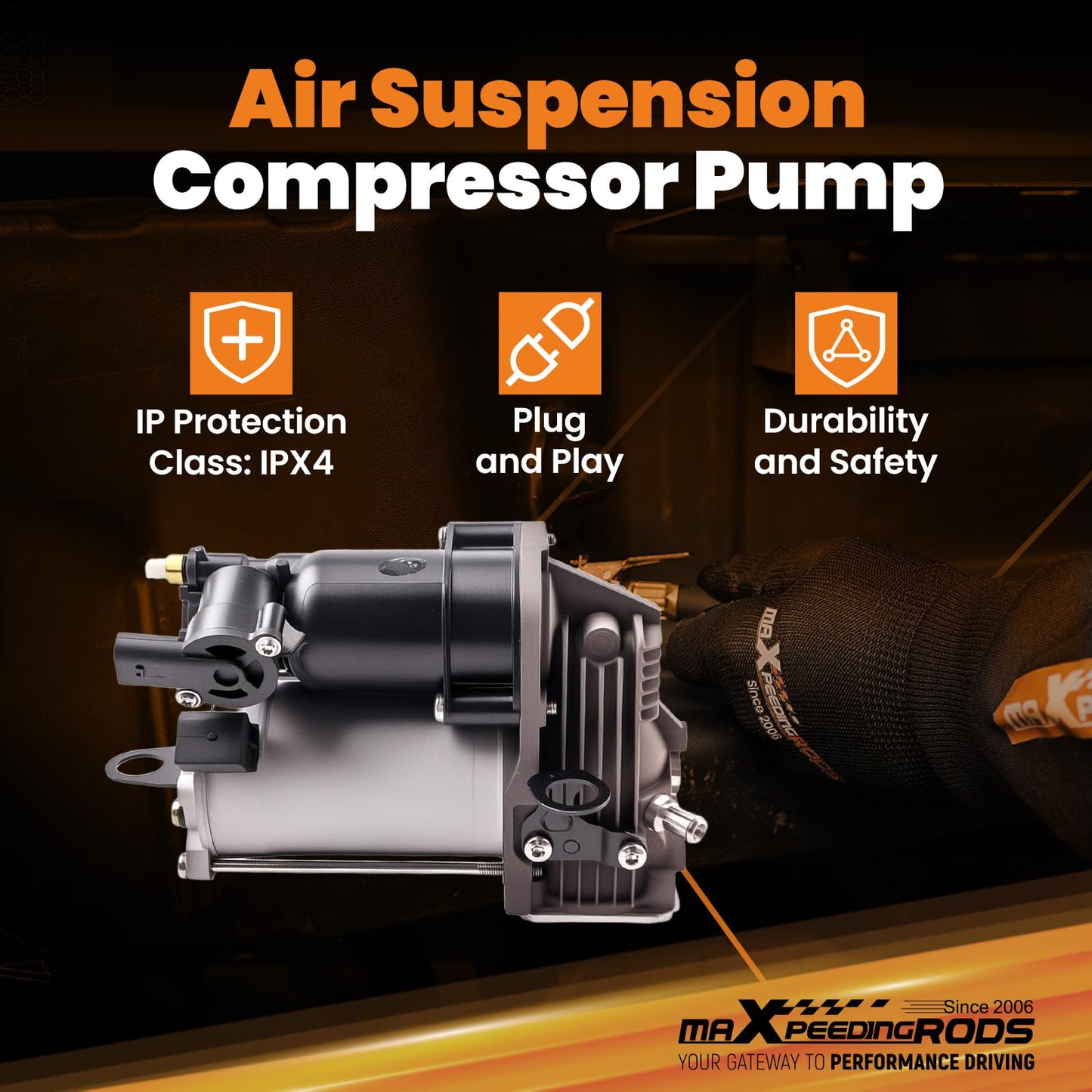 Air Suspension Compressor for Mercedes-Benz W164 X164 GL350 GL450 GL550 ML350 ML450 ML500 ML550 ML63AMG 2006-2012 Air Pump 1643200004 1643201204 A164320120405
