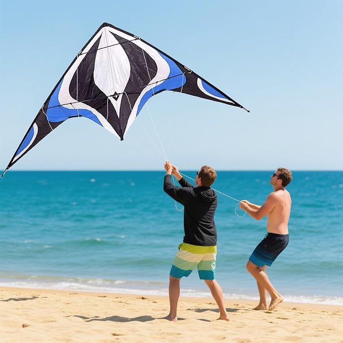 Babyeden Large Dual Line Stunt Kite, 84 Inch Wide Entry-Level Sport Kite for Adults and Teenagers
