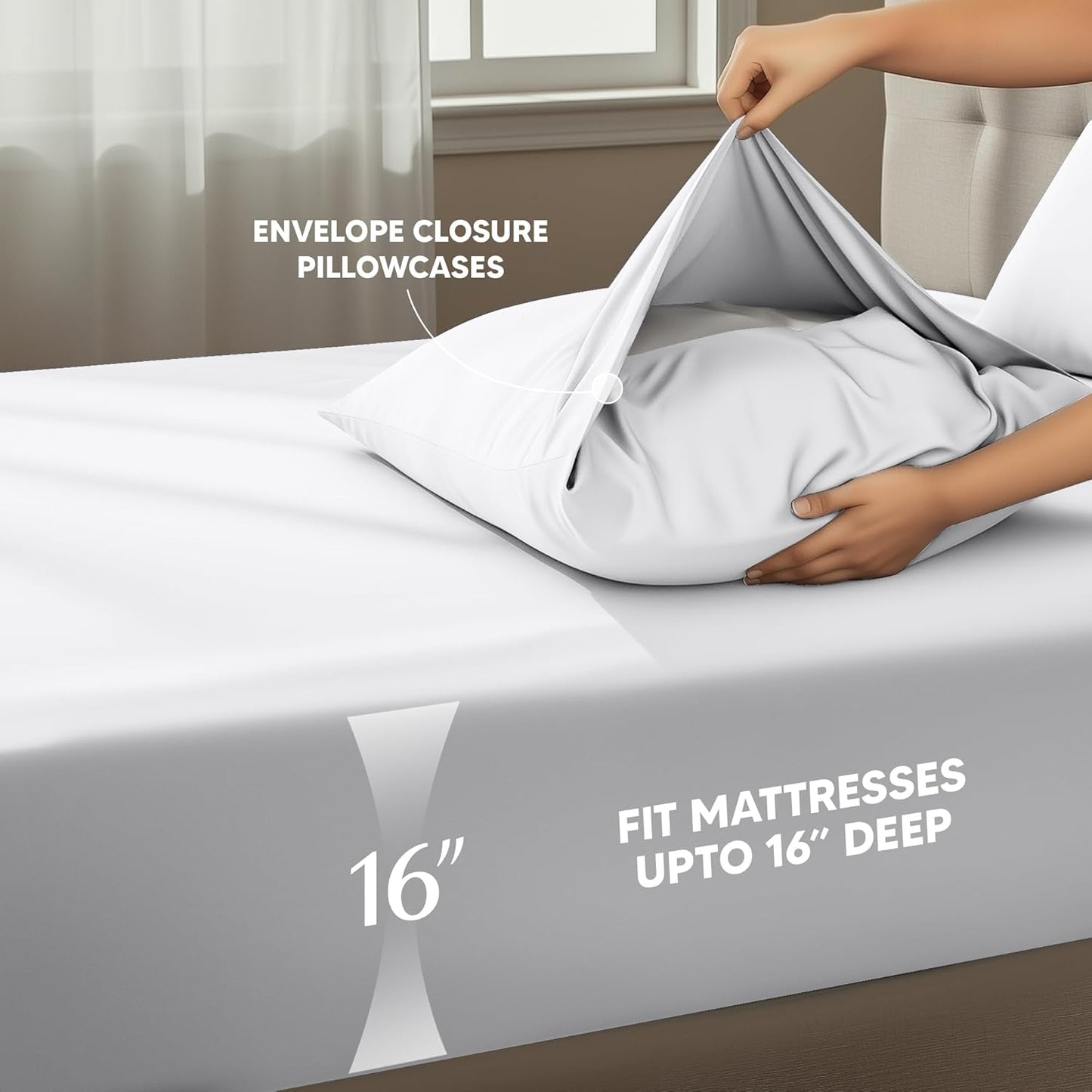 Utopia Bedding Queen Size Sheet Set - Soft, Breathable Microfiber | 4-Piece in White, Oeko-Tex Certified