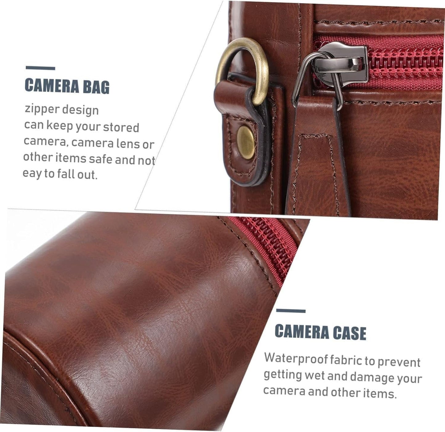 UCCKEYI Zipper Lens Case Lens Pouch Bag with Protective Spacer pad Fit for DSLR Camera Lens Compatible with Canon
