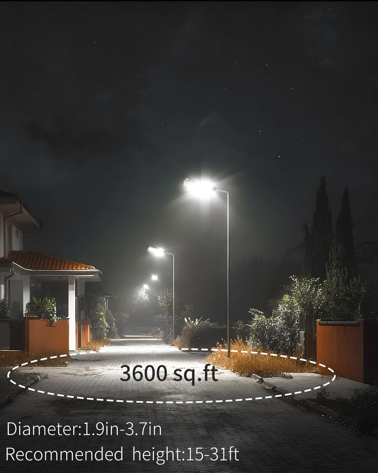 Ofuray Of-15000W Solar Street Lights Outdoor, Ultra High-Power Commercial Street Dusk to Dawn Flood Light with Motion Sensor, IP67 Waterproof 150LED High Power Security Lighting for Parking Lot, Yard