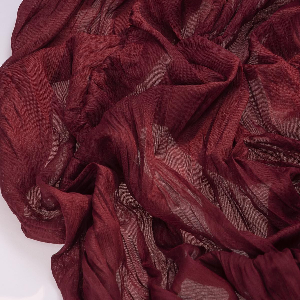 Socomi Burgundy Red Table Runner - Boho Rustic Cheesecloth Sheer 120 Inch for Weddings & Parties
