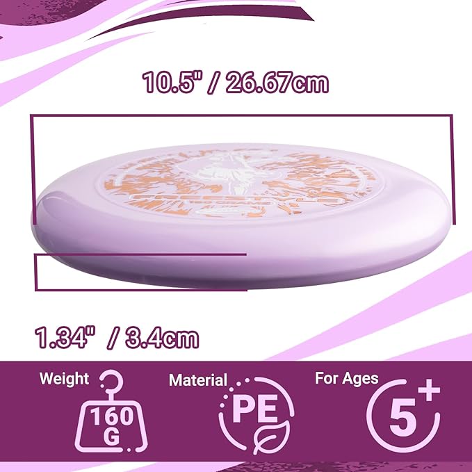 Wham-O Frisbee Ultimate Training Disc, Sports Flying Disc 160g, 10.5 Inch Durable and Flexible Compedition Disc for Outdoor Beach Backyard Family Fun