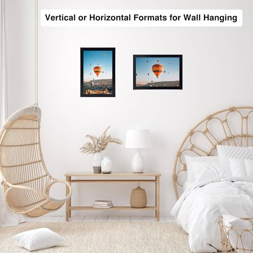 JCJMY 6x9 Picture Frame - Black Wall Mount or Tabletop Display for 6x9 Photos | Versatile Horizontal/Vertical Use