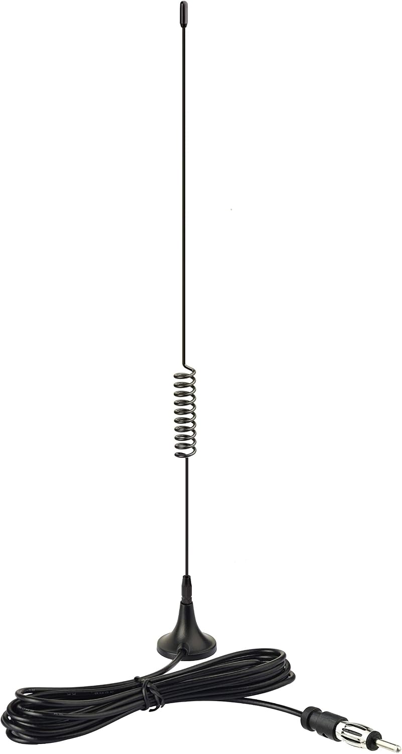 BINGFU Universal Car Stereo FM AM Radio Antenna Magnetic Base Aerial for Vehicle Truck SUV Truck RV Marine Boat Car
