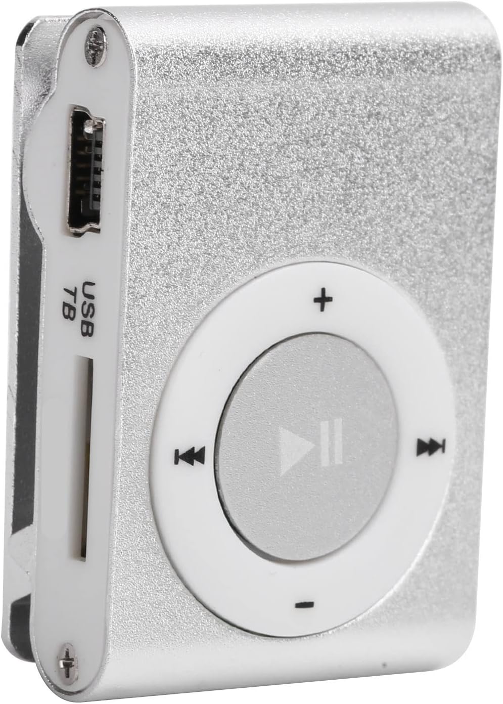Yosoo Health Gear MP3 8GB Mini Player Portable Digital Music Player Silver, Back-Clip Wearable Sports Music Player