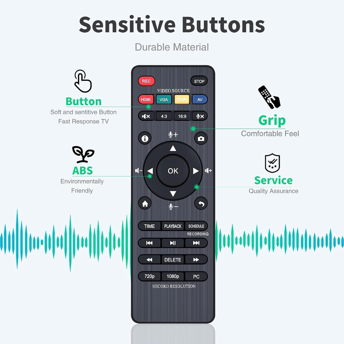 Snrigw CA-998P Replacement Remote Control for ClonerAlliance Box Pro Video Recorder Model